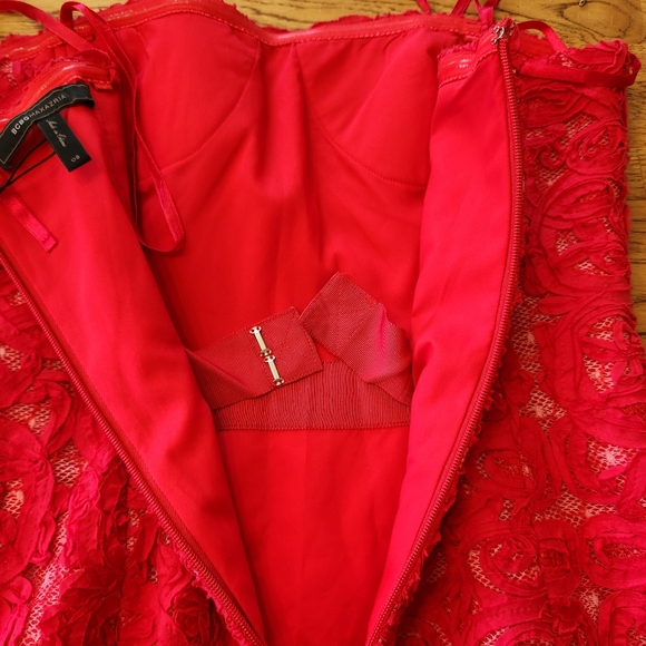 BCBGMaxazria Marina Short Strapless Ruffle Hem Dress NWT - Picture 10 of 13